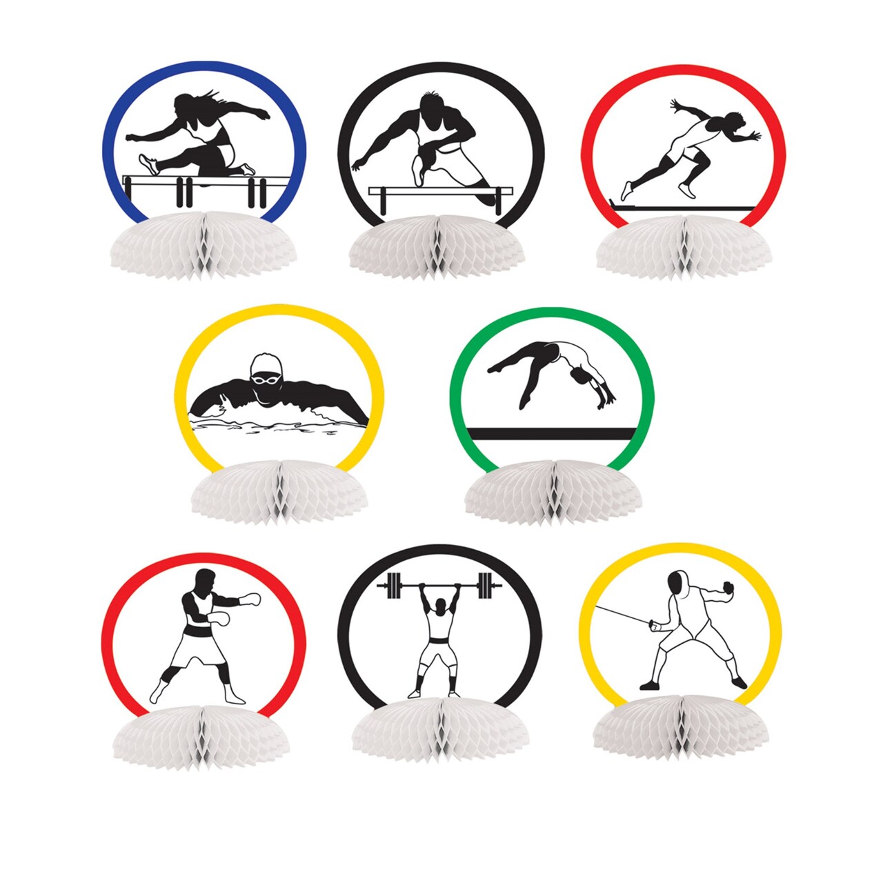 Summer Sports Mini Centerpieces, (Pack of 12)